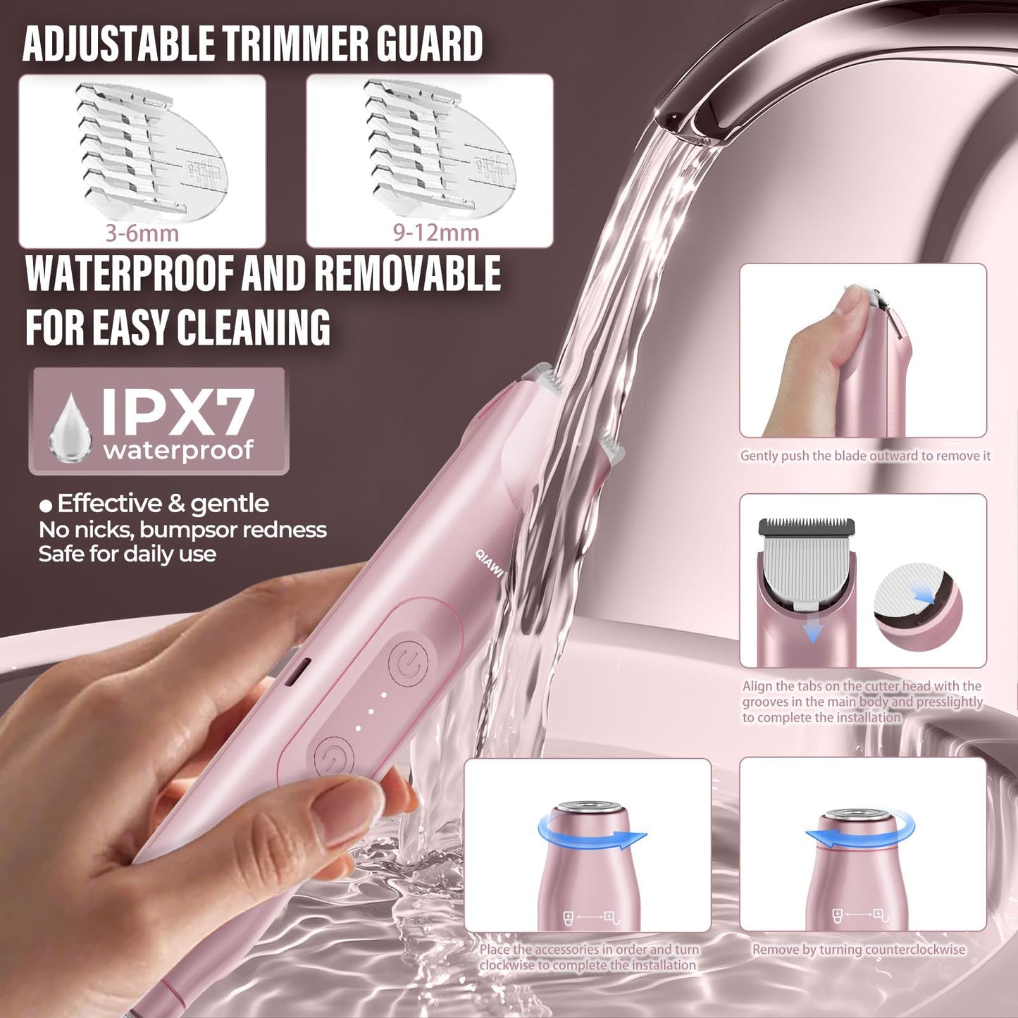 Last 3 Hours: 2nd Only $9.99! QIAWI 2-in-1 Women’s Electric Shaver – Dual Head Precision Trimmer